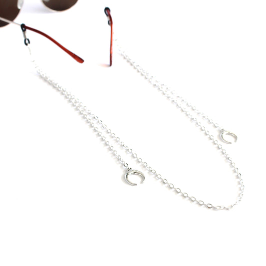 Strap Luna Invertida para lentes, detalle, hecho a mano — Elefanterosado