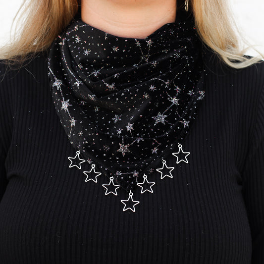 Bandana Esperanza, vista de detalle, hecha a mano — Elefanterosado