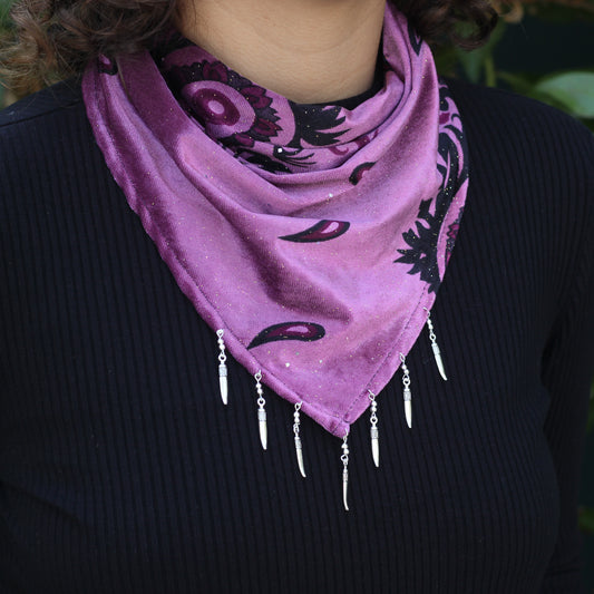 Bandana Vesna morada, hecha a mano — Elefanterosado